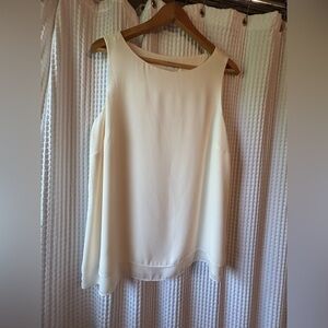 J. Jill Cream Sleeveless Blouse